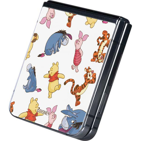 Disney Winnie the Pooh Character Pattern Galaxy Z Flip5 5G Skin